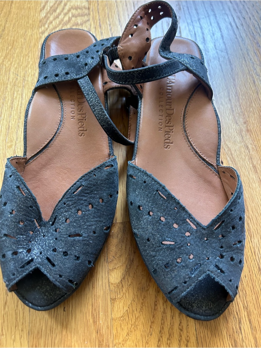 L'Amour des Pieds 'Brenn' Ankle Strap Sandal (Women) - graphite leather